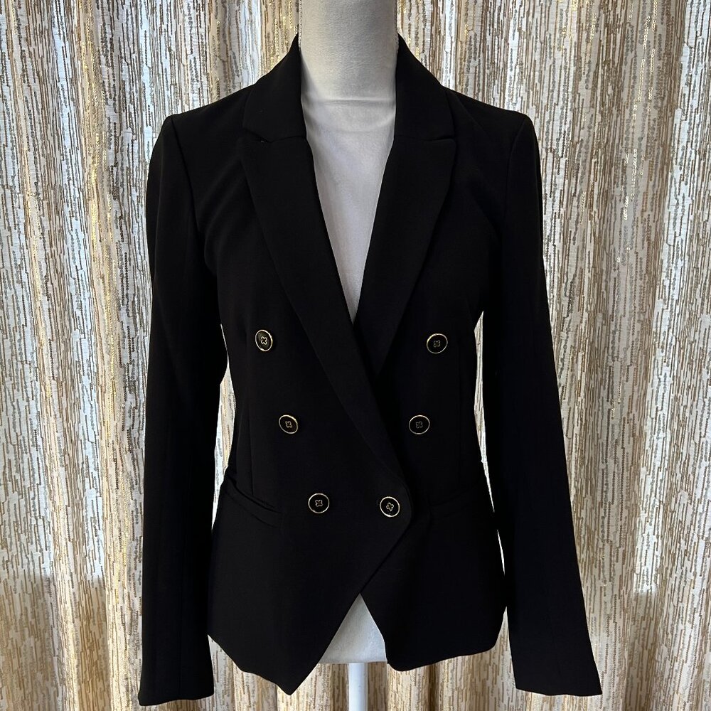 NWT cupcakes and cashmere Black Blazer with Gold and Black Buttons